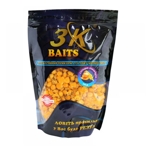 Прикорм 3K Baits Солодка кукурудза (мед), 800г