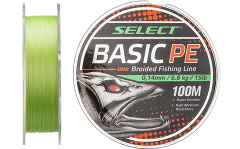 Шнур Select Basic PE 150m light green 0.26mm 45LB / 20.8kg