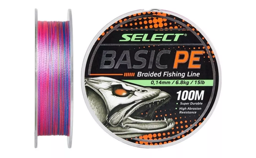 Шнур Select Basic PE 150m multicolor 0.08mm 8lb/4kg