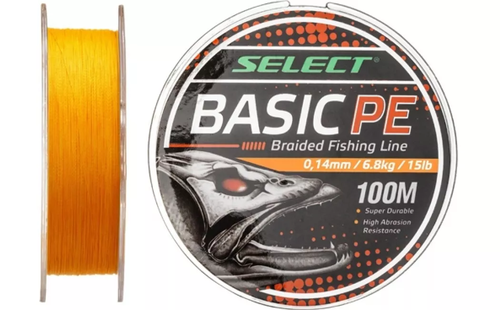 Шнур Select Basic PE 150m orange 0.20mm 28LB/12.7kg