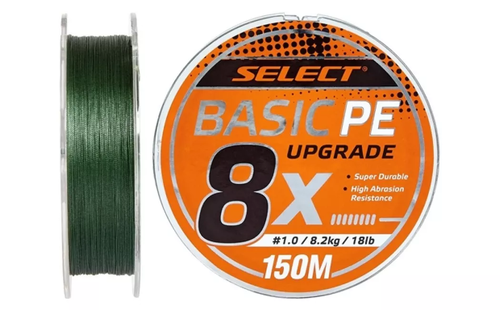 Шнур Select Basic PE 8x 150m #1.0/0.14mm 18lb/8.2kg