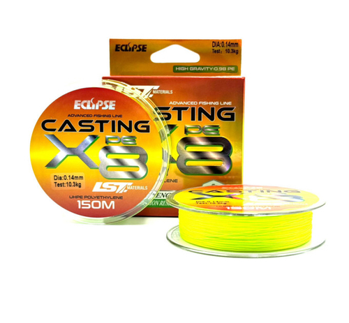 Шнур ECLIPSE X8 Casting PE Light Green 150m 0.08mm/5.6 kg