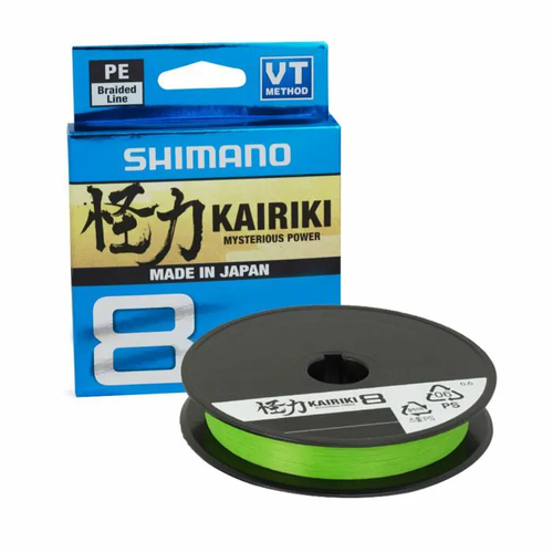 Шнур Shimano Kairiki 8 PE 150m 0.280mm 29.3kg mantis green(Japan)