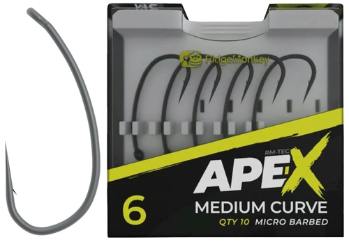 Гачок короповий RidgeMonkey Ape-X Medium Curve №6