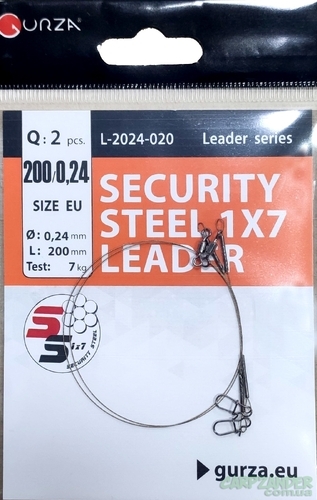 Повідець Gurza SECURITY STEEL 1x7 LEADER 200/0.24