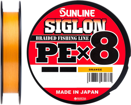 Шнур Sunline Siglon PE x8 150m помаранчевий #1.2 20lb