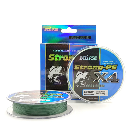 Шнур Eclipse X4 Strong-PE Dark Green 150m 0.12