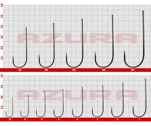 Гачки Azura Long Worm Hook №1