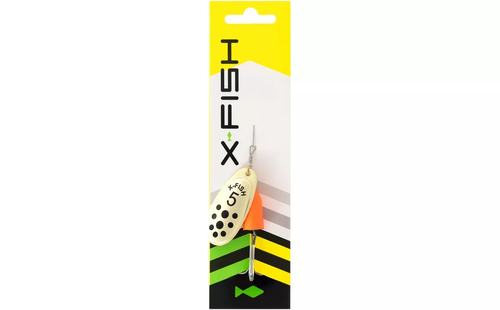 Блешня X-Fish Wolf №5 12.5g Gold fire red
