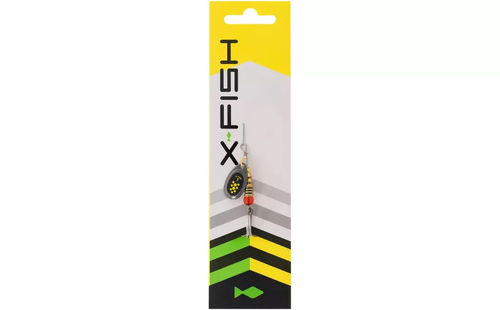 Блешня X-Fish Dark Side №4 9.5g Nikel black lime