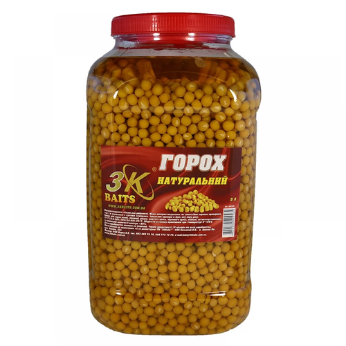 Прикорм 3-K Baits зерновий Мікс Горох(натур)банка 5л