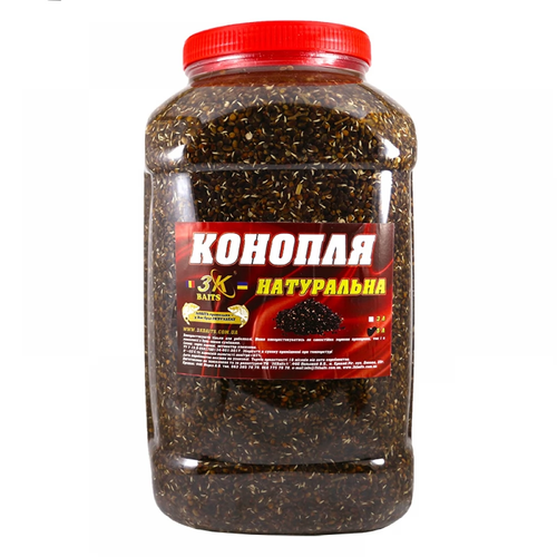Прикорм 3KBaits «Конопля» NATURAL (натуральна) банка 5л