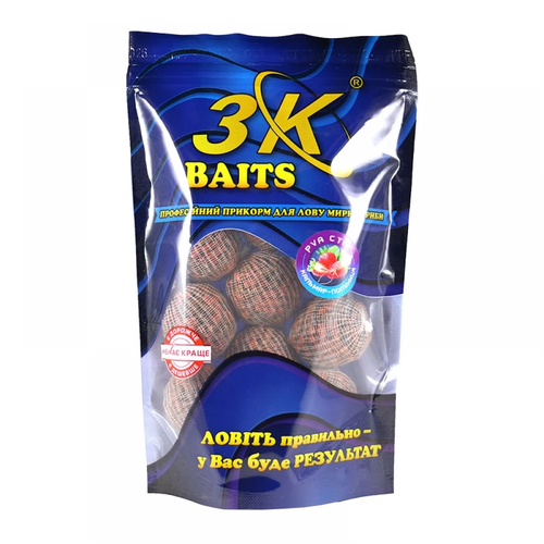 PVA стік пелетс 4мм (кальмар-полуниця), 10шт. в уп.