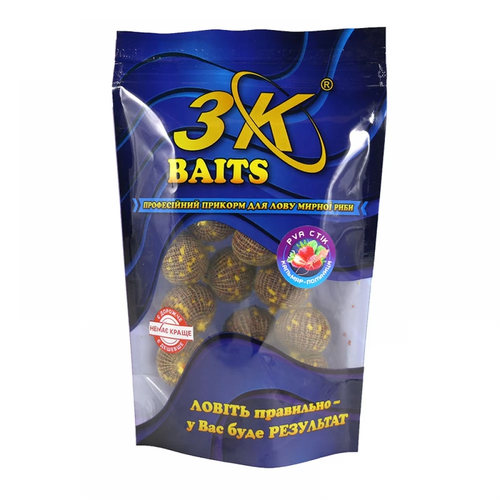 PVA стік пелетс 2мм (кальмар-полуниця), 15шт. в уп.