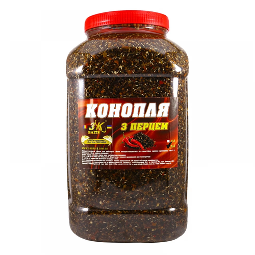 Прикорм 3-K Baits Конопля з перцем (гостра), 5л
