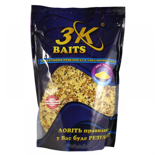 Прикорм 3K Baits зерновий мікс Пшоно (натуральний), 1000г