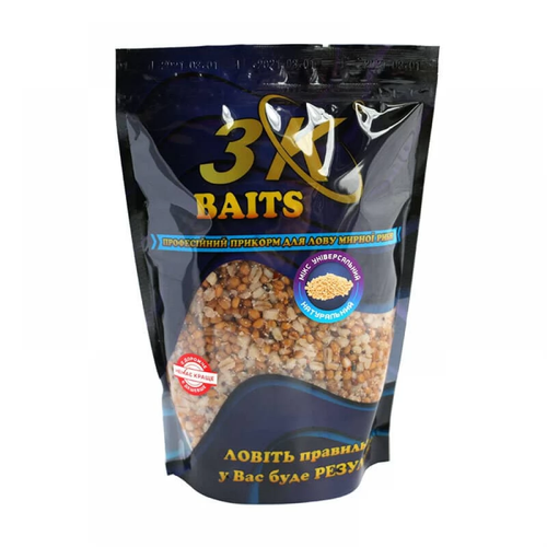 Прикорм 3K Baits зерновий мікс Універсальний (натуральний), 1000г