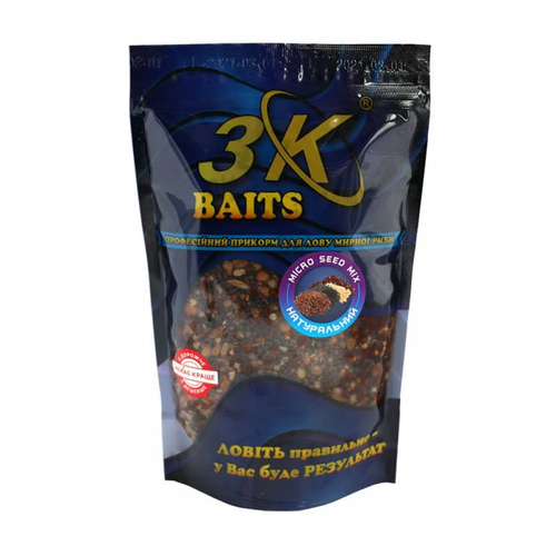 Прикорм 3K Baits зерновий мікс Micro Seed MIX (натуральний), 500г