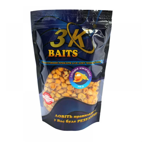 Прикорм 3K Baits Солодка кукурудза (мед), 400г