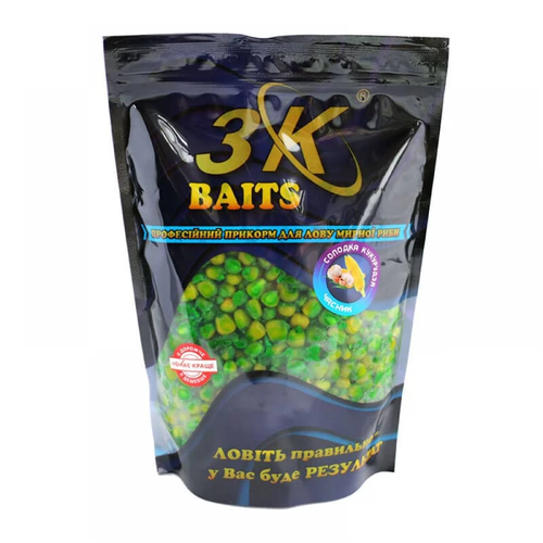 Прикорм 3K Baits Солодка кукурудза (часник), 800г