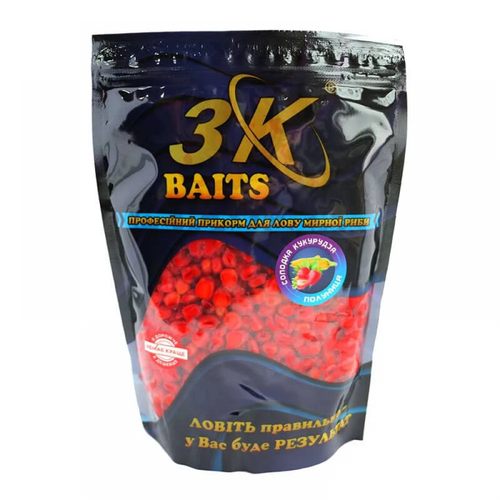 Прикорм 3K Baits Солодка кукурудза (полуниця), 800г