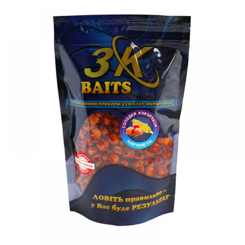 Прикорм 3K Baits Солодка кукурудза (карамель), 400г
