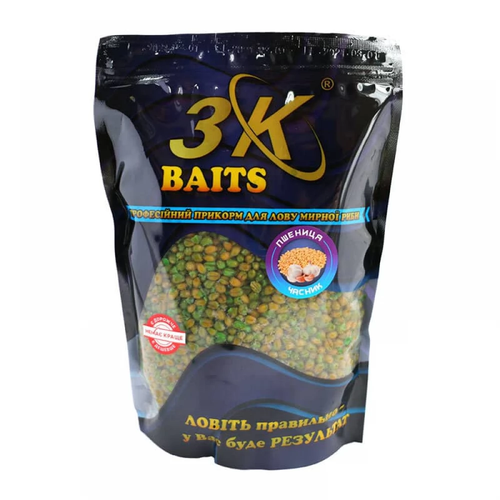 Прикорм 3K Baits Пшениця (часник), 800г