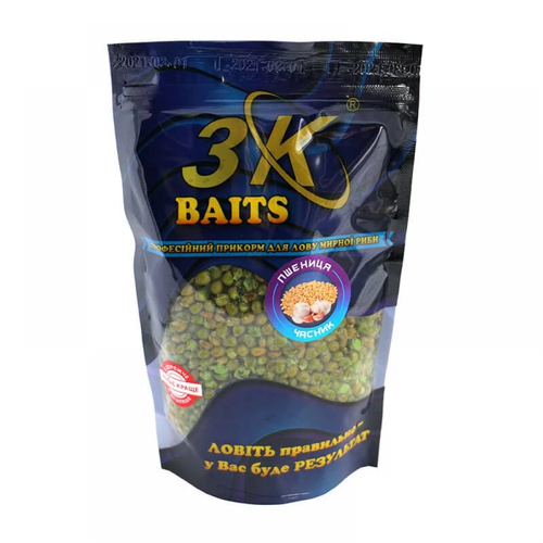Прикорм 3K Baits Пшениця (часник), 400г
