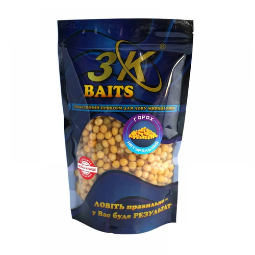 Прикорм 3K Baits Горох (натуральний), 400г