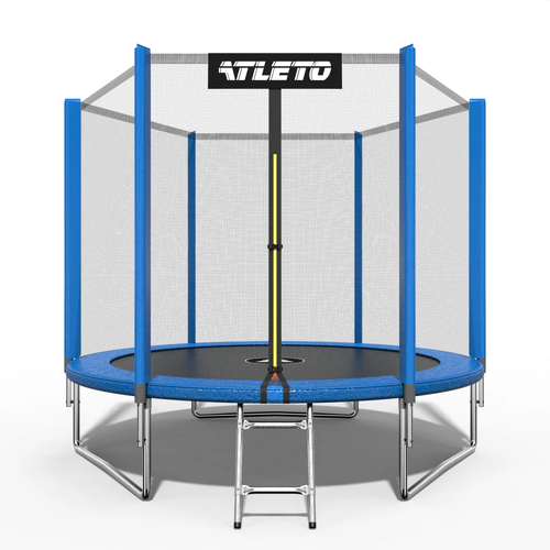 Батут дитячий з сіткою та драбинкою 252 см Atleto синій (42400442)