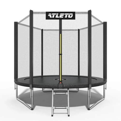 Батут дитячий з сіткою та драбинкою 312 см Atleto чорний (42400472)