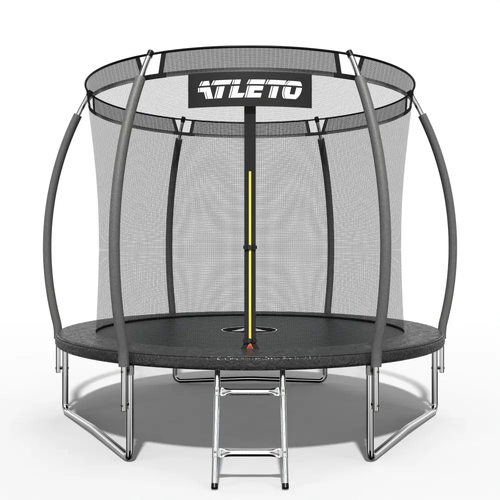 Батут дитячий 252 см з внутрішньою сіткою та драбинкою Atleto чорний (42400468)
