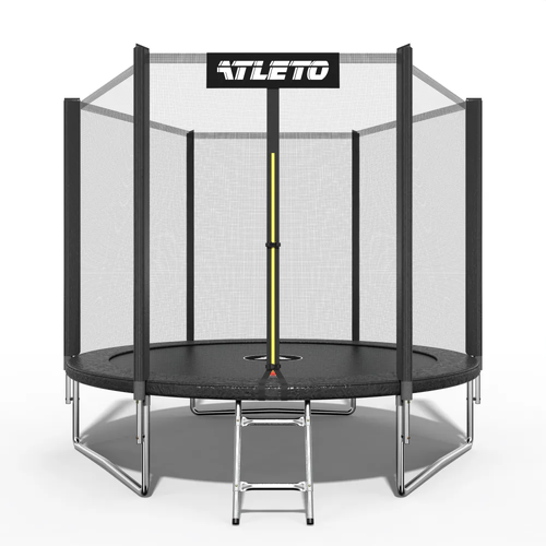 Батут дитячий з сіткою та драбинкою 252 см Atleto чорний (42400443)