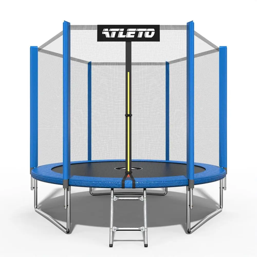 Батут дитячий з сіткою та драбинкою 312 см Atleto синій (42400471)