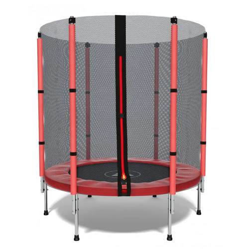 Дитячий батут Atleto 140 см з сіткою червоний (21000401)