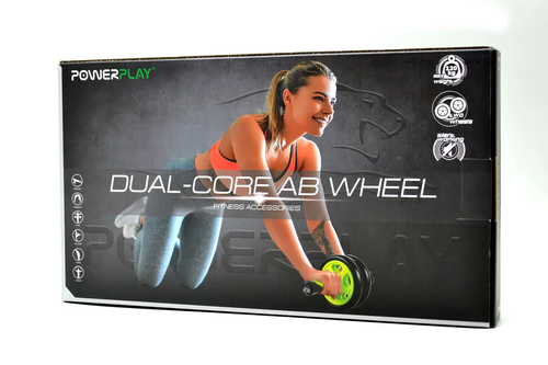 Колесо для преса подвійне PowerPlay 4327 Dual-Core Ab Wheel Чорно-зелене 