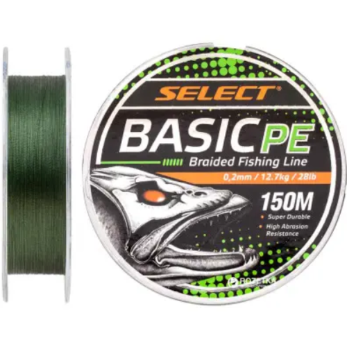 Шнур Select Basic PE Green 150m 0.18mm 22lb/9.9kg