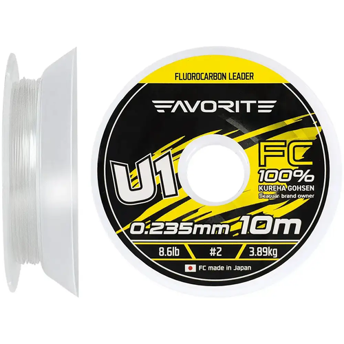 Флюорокарбон FAVORITE U1 FC 10 м #2.0/0.235 мм 8.6lb/3.89kg