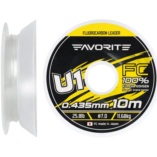 Флюорокарбон Favorite U1 FC 10 м #7.0/0.435 мм 25.8lb/11.68 кг 