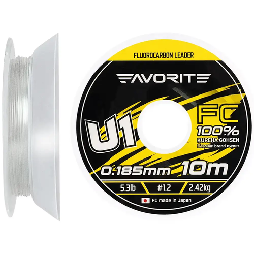 Флюорокарбон FAVORITE U1 FC 10 м #1.2/0.185 мм 5.3lb/2.42kg