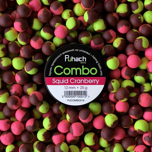 Puhach Baits Combo 12 mm - Squid Сranberry (Кальмар/Журавлина)