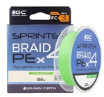 Шнур Golden Catch Sprinter PE X4 150 Lime green 0.260mm 30.64lb/13.9kg