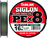 Шнур Sunline Siglon PE x8 150m темно зелений #1 16lb